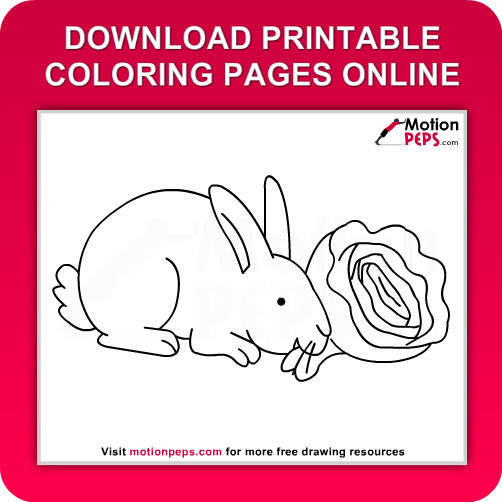 download free printable rabbit eating coloring pages for